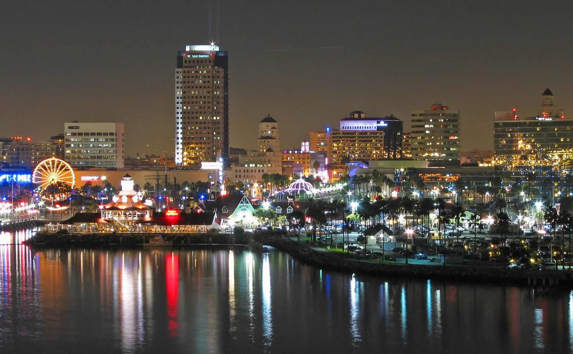 Download this Long Beach Night California United States picture